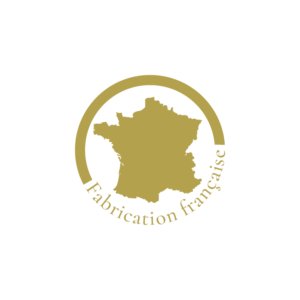 Logo "fabrication française" de l'atelier Forme contre forme.